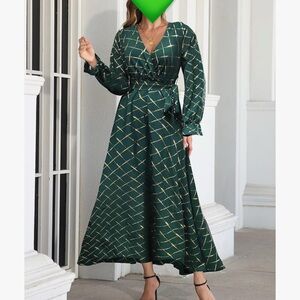 Elegant Green Maxi Dress